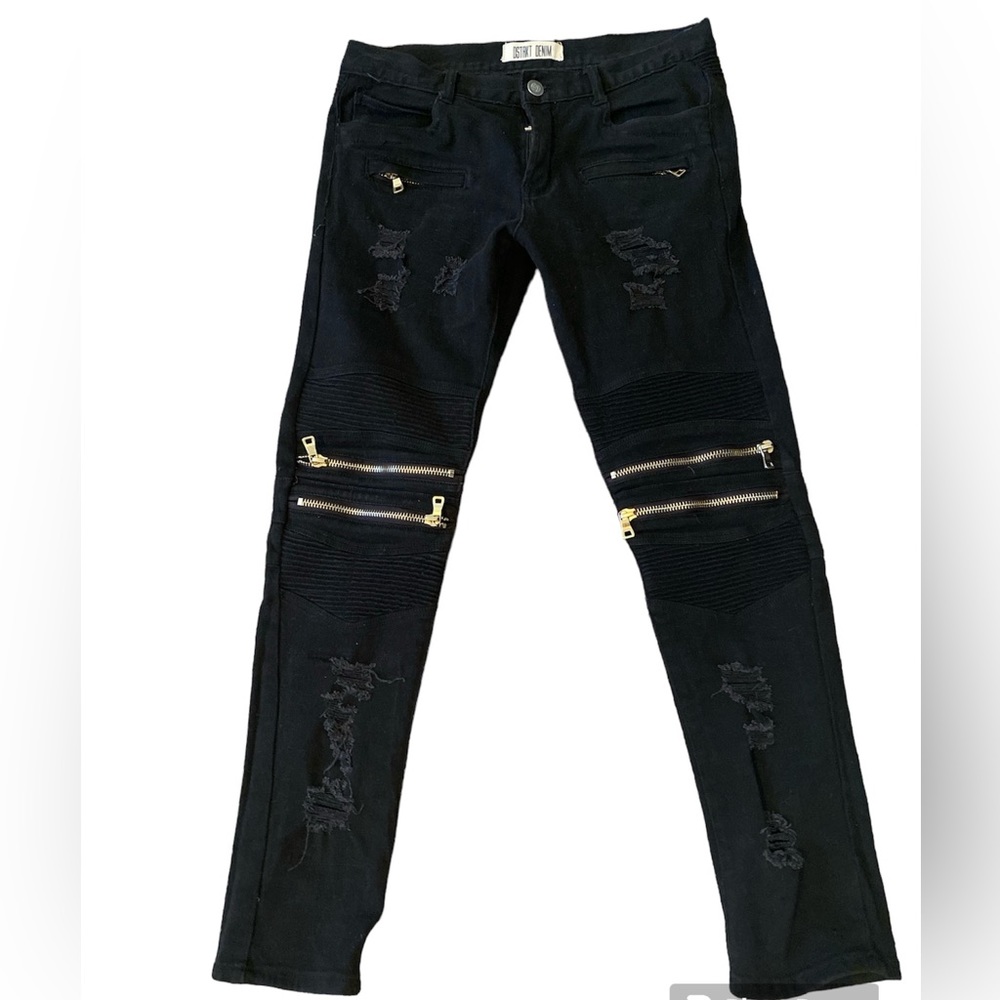 Dstakt Black Denim Jeans Men’s Size 32x32 Skinny Leg Hip Hop